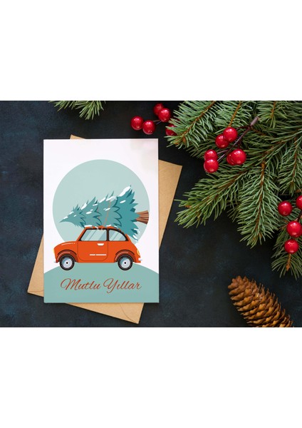 Yılbaşı Tebrik Kartı-Happy New Year Card-Yılbaşı Kartpostalı