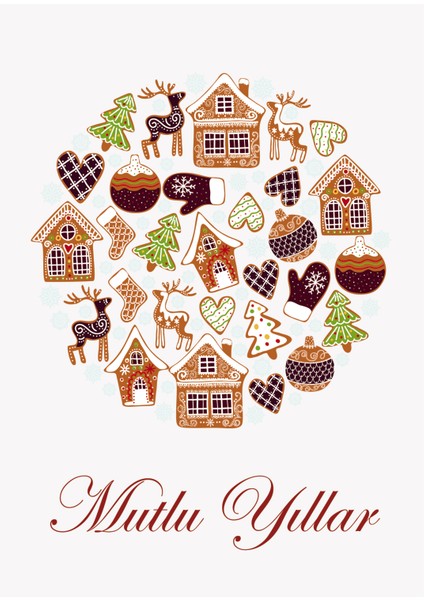 Yılbaşı Tebrik Kartı-Happy New Year Card-Yılbaşı Kartpostalı fiyatları