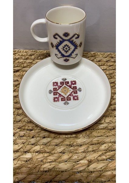 Arabesque Desen 6 Lı Kahve Fincanı