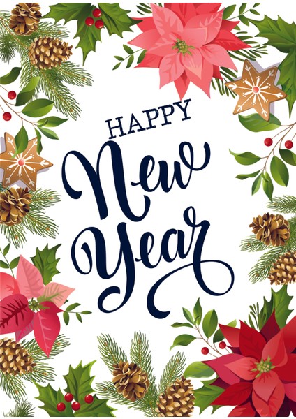 Yılbaşı Tebrik Kartı-Happy New Year Card-Yılbaşı Kartpostalı