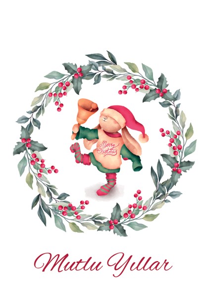 Yılbaşı Tebrik Kartı-Happy New Year Card-Yılbaşı Kartpostalı fiyatları