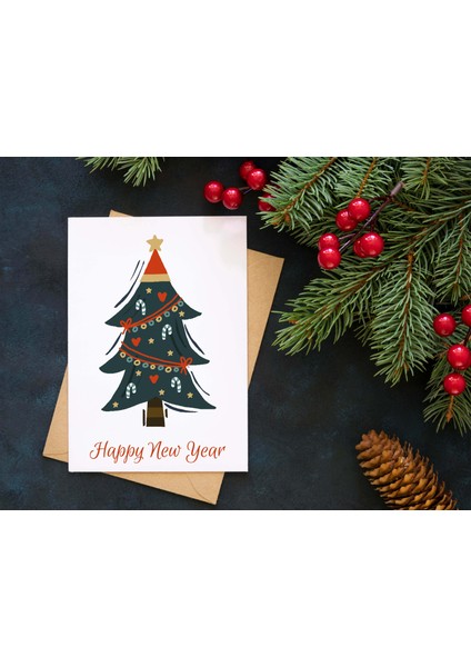 Yılbaşı Tebrik Kartı-Happy New Year Card-Yılbaşı Kartpostalı