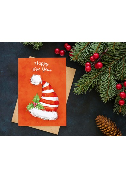 Yılbaşı Tebrik Kartı-Happy New Year Card-Yılbaşı Kartpostalı