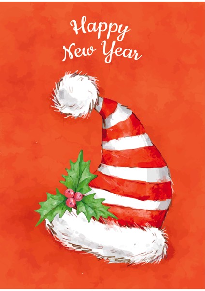 Yılbaşı Tebrik Kartı-Happy New Year Card-Yılbaşı Kartpostalı fiyatları