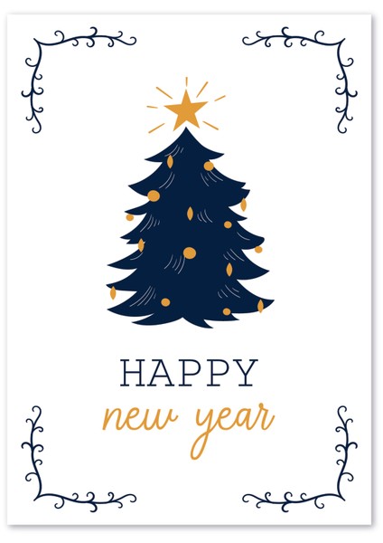 Yılbaşı Tebrik Kartı-Happy New Year Card-Yılbaşı Kartpostalı fiyatları