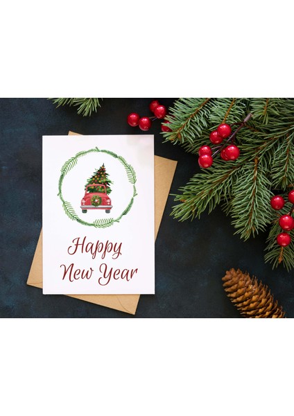 Yılbaşı Tebrik Kartı-Happy New Year Card-Yılbaşı Kartpostalı