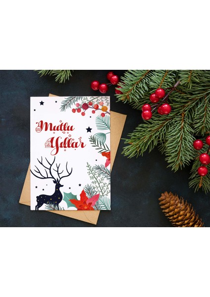 Yılbaşı Tebrik Kartı-Happy New Year Card-Yılbaşı Kartpostalı