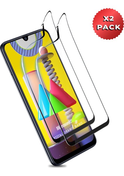 Samsung Galaxy M31 Crystal Seramik Nano Ekran Koruyucu Siyah (2 Adet)
