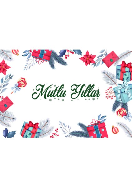Yılbaşı Tebrik Kartı-Happy New Year Card-Yılbaşı Kartpostalı