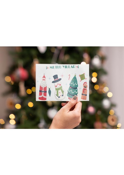 Yılbaşı Tebrik Kartı-Happy New Year Card-Yılbaşı Kartpostalı