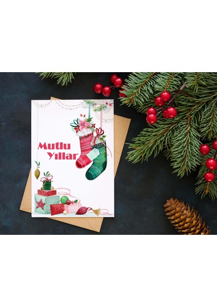 Yılbaşı Tebrik Kartı-Happy New Year Card-Yılbaşı Kartpostalı