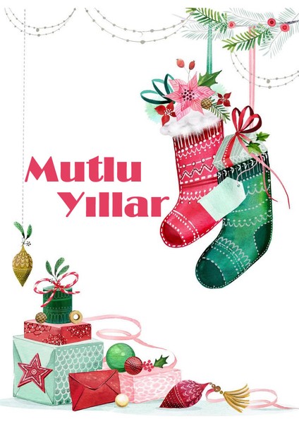 Yılbaşı Tebrik Kartı-Happy New Year Card-Yılbaşı Kartpostalı fiyatları