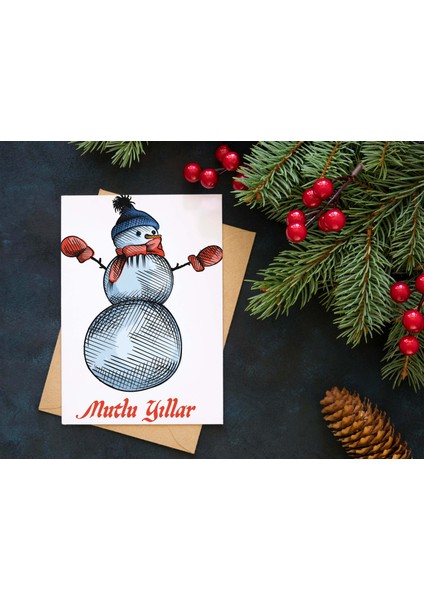 Yılbaşı Tebrik Kartı-Happy New Year Card-Yılbaşı Kartpostalı