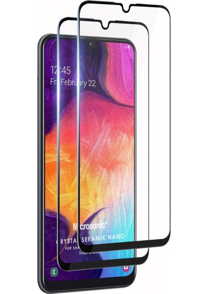 Samsung Galaxy A50 Crystal Seramik Nano Ekran Koruyucu Siyah (2 Adet)