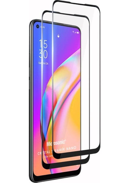 Oppo Reno 5 Lite Crystal Seramik Nano Ekran Koruyucu Siyah (2 Adet)