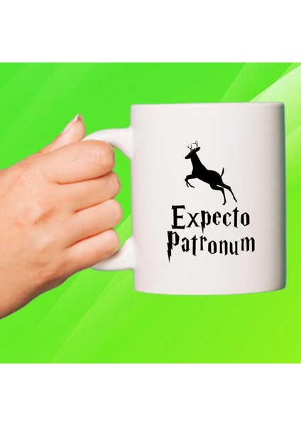 Expecto Patronum Baskılı Beyaz Porselen Kupa