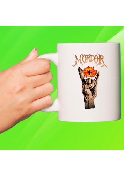 Mordor Baskılı Beyaz Porselen Kupa