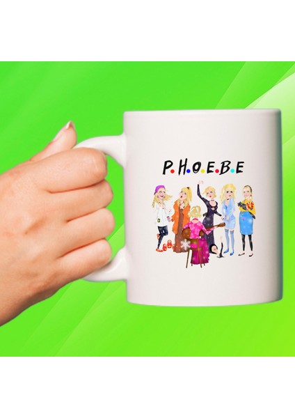 Friends Phoebe Baskılı Beyaz Porselen Kupa