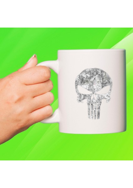 Punisher Baskılı Beyaz Porselen Kupa