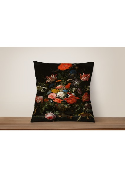 Çiçek Demeti Kırlent Kılıfı