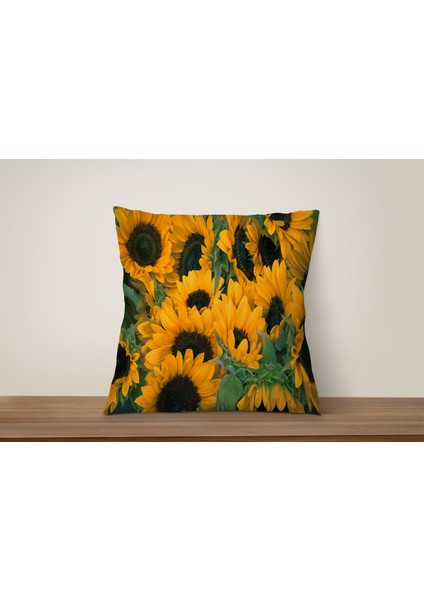 3D Ayçiçeği Kırlent Kılıfı