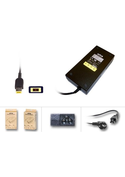 Lenovo 230W Dikdörtgen Pinli Uç (Usb Tip) Notebook Adaptör RPA-AC329