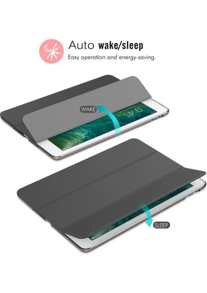 iPad Pro 12.9 Inç (2018) Tablet Kılıf Smart Cover Standlı Slim Tablet Kılıfı - Kırmızı fiyatları