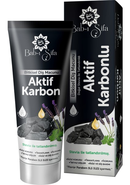 Bab-I Şifa Bitkisel Diş Macunu Aktif Karbon 140GR