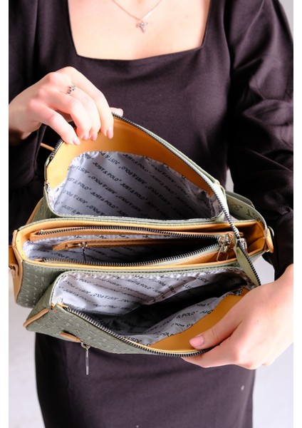 Kadın 3 Bölmeli Ayarlanabilir Uzun Askılı Postacı ve Omuz Çantası MDS4013 indirimleri