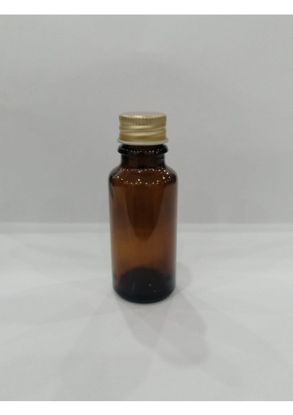 Kahverengi Cam Şişe, Metal Kapak, Amber Şişe 25 Adet 20 cc
