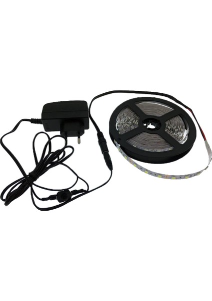 Adaptörlü Açma/kapama Anahtarlı 3 Çipli Şerit LED Tüm Renkler Günışığı-15 Metre
