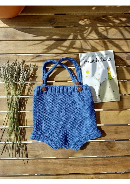 Handmade Erkek Mavi Çocuk Tulumu,