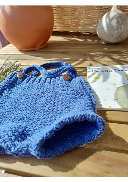 Handmade Erkek Mavi Çocuk Tulumu,