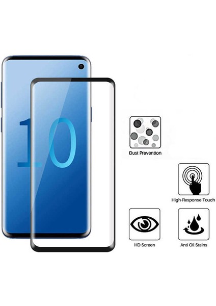 Samsung Galaxy S10E Ekran Koruyucu Full Kavisli Tam Kaplayan 5d Hd Cam