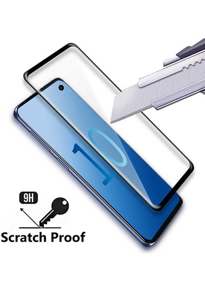 Samsung Galaxy S10E Ekran Koruyucu Full Kavisli Tam Kaplayan 5d Hd Cam
