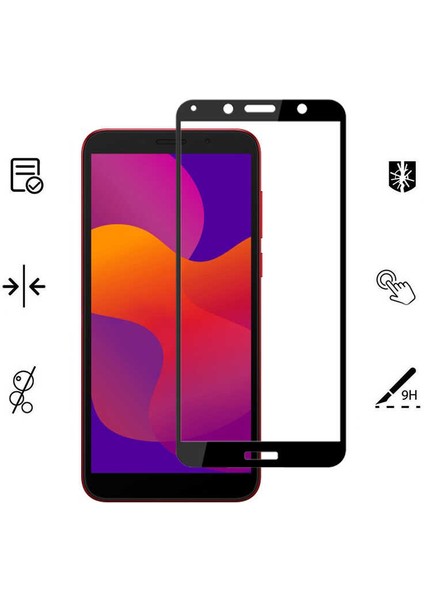 Huawei Y5P Ekran Koruyucu Full Kavisli Tam Kaplayan 5d Hd Cam