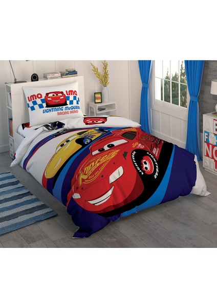 Disney Cars Race Tek Kişilik Nevresim Takımı