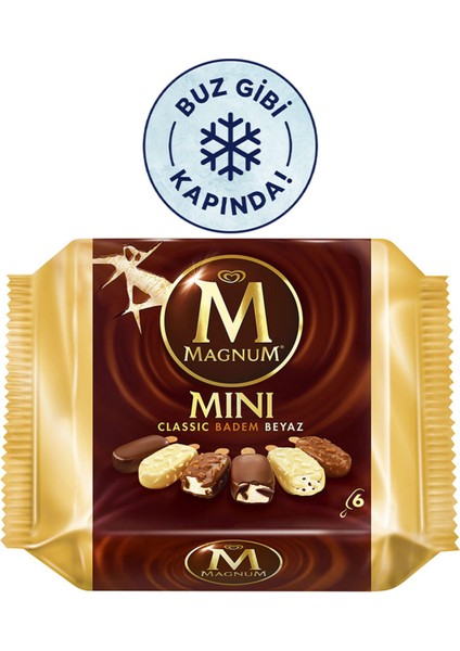 Mini Classic - Badem - Beyaz 6'lı Paket 345 ml