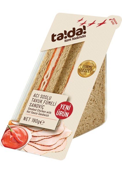 Gurme Acı Soslu Tavuk Fümeli Sandviç 190 gr