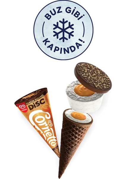 Cornetto Disc Vanilya - Karamel Dondurma 140 ml