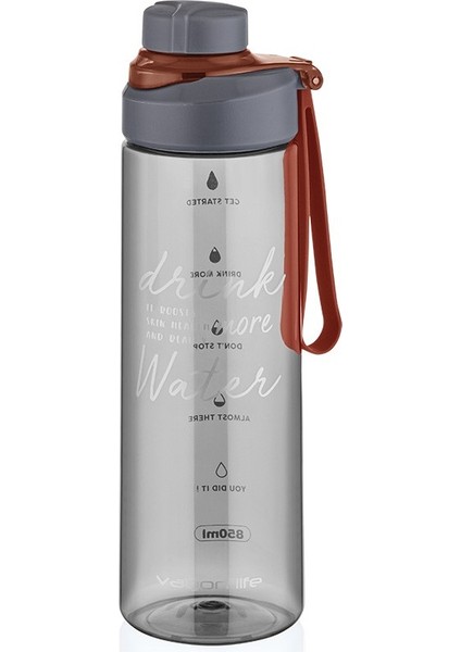 1913 Tritan Süzgeçli Matara 850 ml Gri