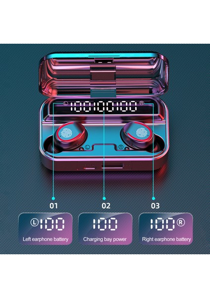 F9-3 Tws Bluetooth 5.1 Kablosuz Kulakiçi 9d Stereo Kulaklık (Yurt Dışından)