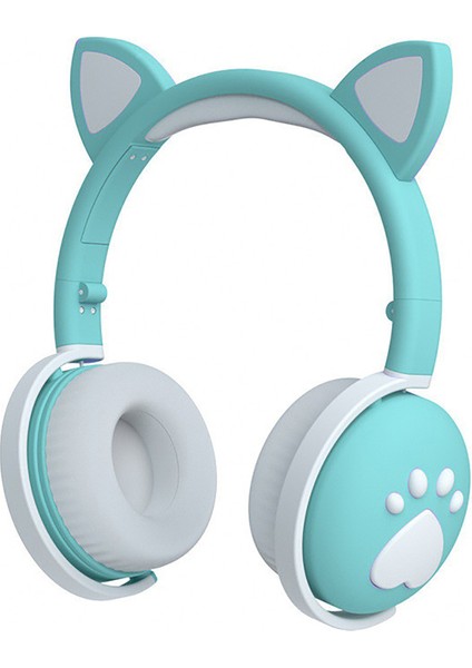 Kedi Kulak Bluetooth LED Işıklı Kablosuz Oyun Kulaklığı (Yurt Dışından)