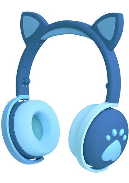 Kedi Kulak Bluetooth LED Işıklı Kablosuz Oyun Kulaklığı (Yurt Dışından)