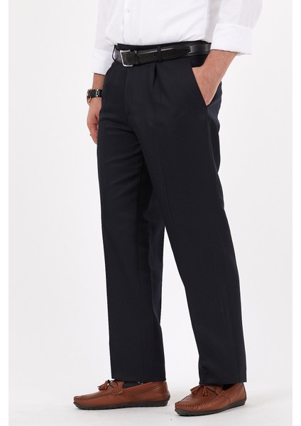 Erkek Büyük Beden Klasik Siyah Kumaş Pantolon modelleri