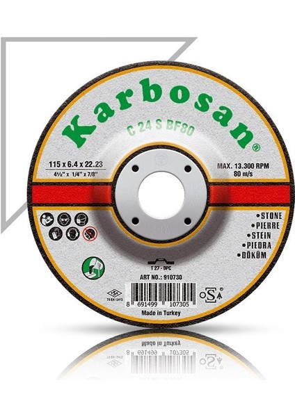 180X6.4X22.23 Döküm Taşlama Diski 910750