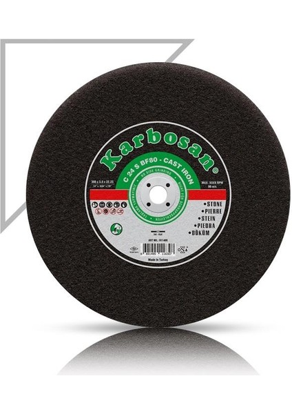 350X3.5X30 Döküm Sabit Tezgah Kesme Diski 911920