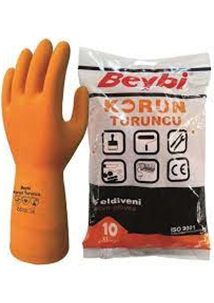 Korun Eldiven No 10 Turuncu 6 Çift