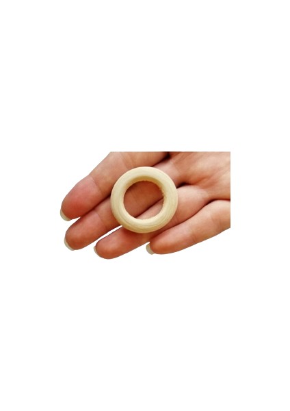 Mini Ahşap Halka 50 Adet 3 cm Emzik Askısı modelleri