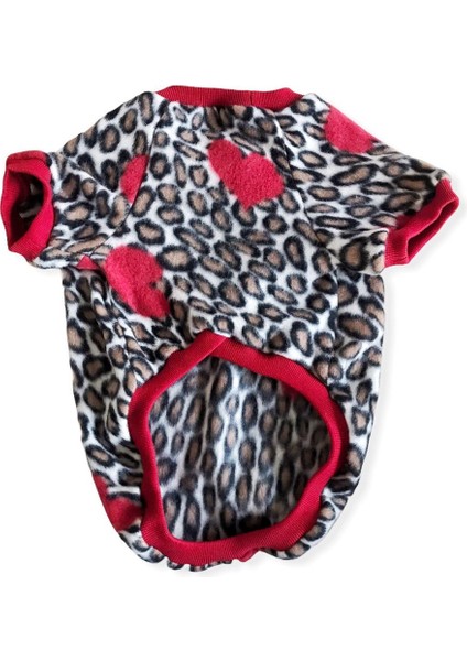 Leopar Hearts Kedi Süeteri Kedi Kıyafeti L